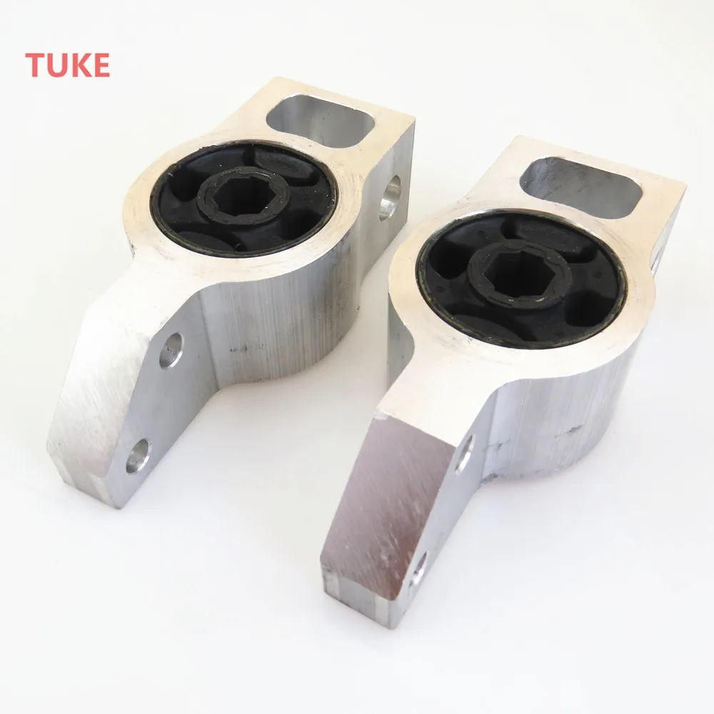 TUKE 2 Pcs Suspension Hem Triangle Arm Bearing Rubber Bushings Bracket