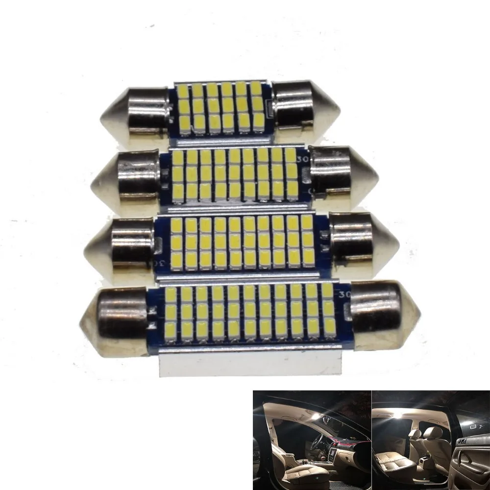 

10 pcs C5W 3014 18 SMD 24 SMD 30 SMD 33 SMD Sans Erreur Feston Dome Lampe Led Canbus Licence feux de plaque Blanc DC 12 v Tronc