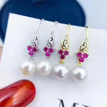 

925 Sterling Silver Earrings Findings Base Drop Earrings Settings Mountings Parts Mounts for Pearls Agate Coral Stones