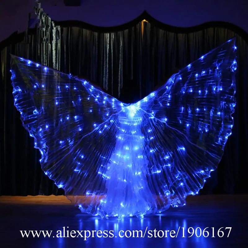Bellydance colorful led light wings perform dress wings butterfly wears led costumes bar luminous cloak led9