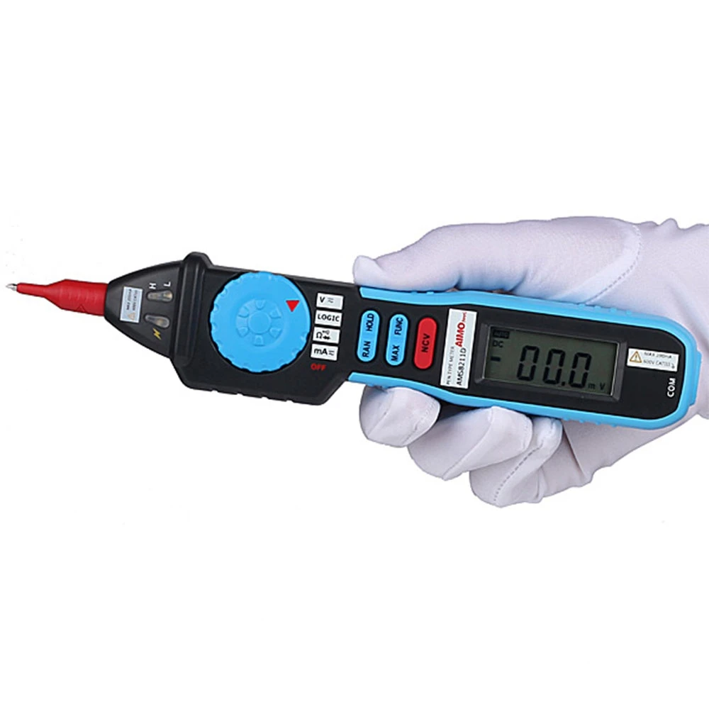 

2017 AIMO AMS8211D Digital Multimeter Pen-type Auto Range DMM Ammeter Voltmeter Ohmmeter with NCV / Logic Multi Tester