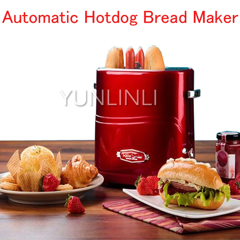 

Household Automatic Hotdog Bread Maker Electric Hotdog Bread Toaster Mini Hotdog Bread/ Sausage Making Machine for Breakfast