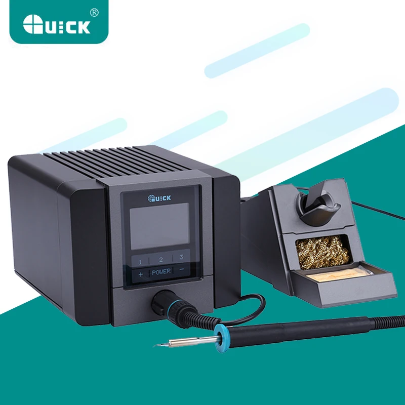 

QUICK TS1200A 110V/220V Lead Free Soldering Iron Station 120W LED Display Anti-static 8 second fast heating Rework Station