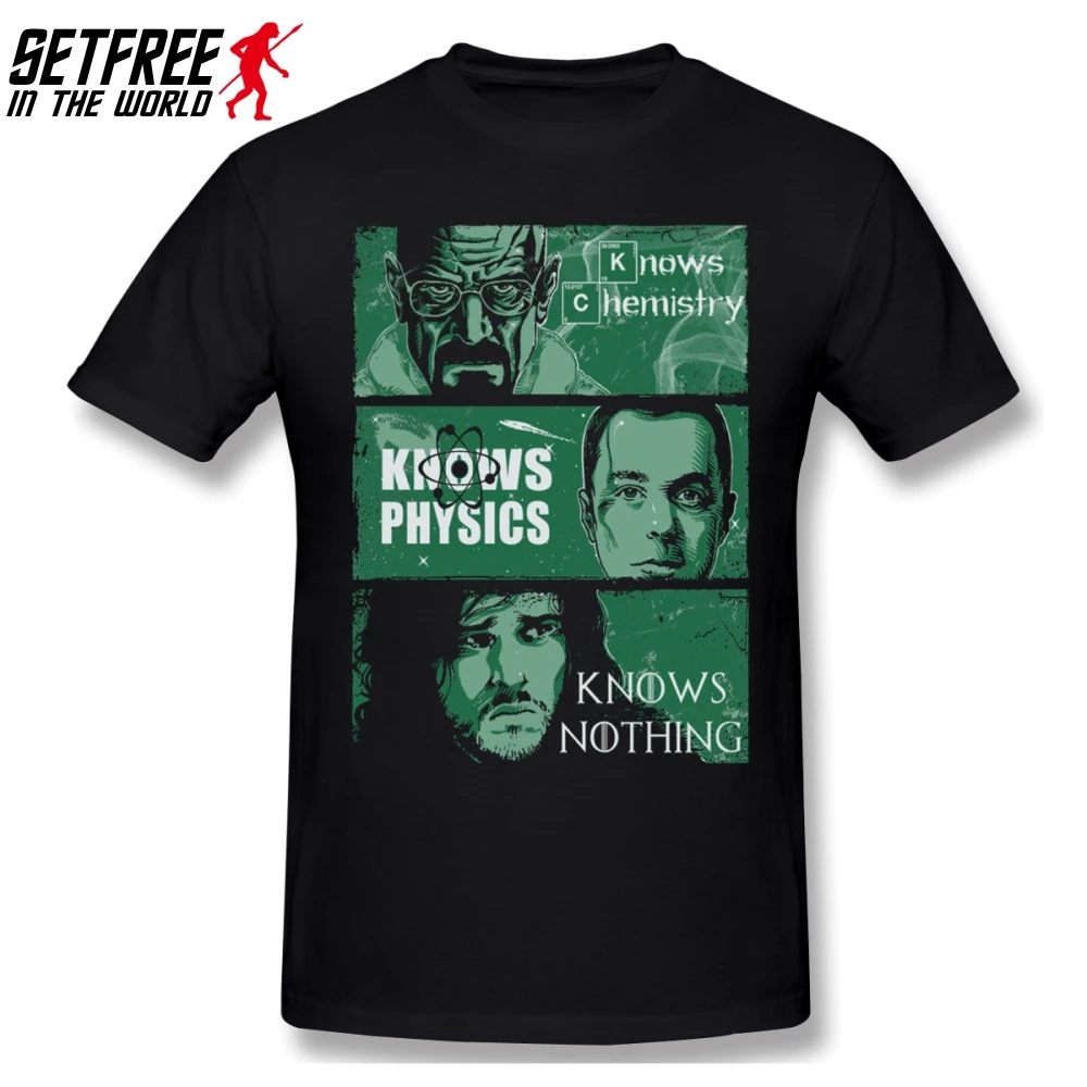 

Funny Breaking Bad Sheldon Game Of Thrones John Snow Men T Shirt Pop Streetwear Cotton Short Sleeve Custom Tee Shirts Homme