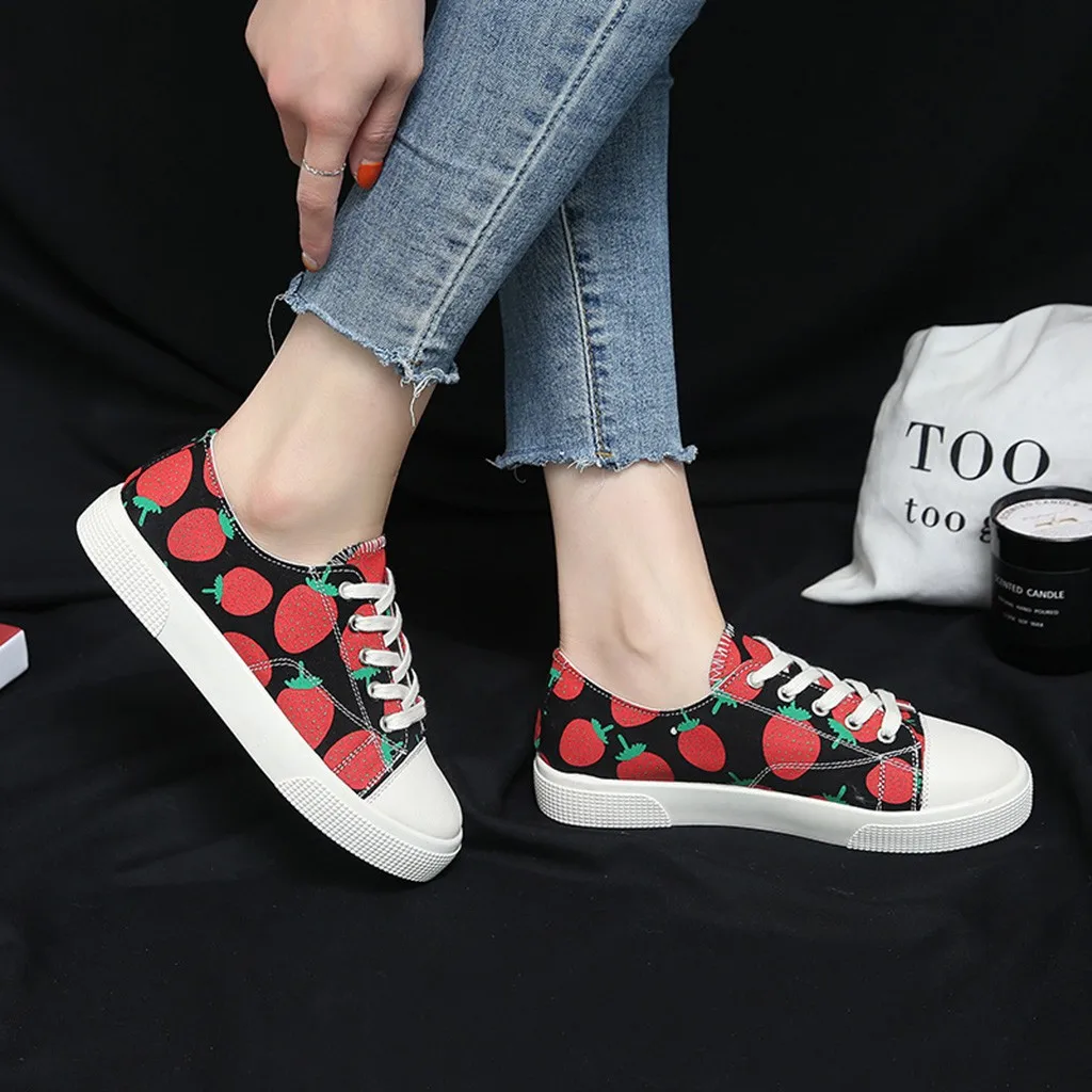 

Women Shoes Espadrilles Shoes Woman Footwear Printing Fruit Comfort Casual Ladies Shoes Zapatos De Mujer De Moda 2019