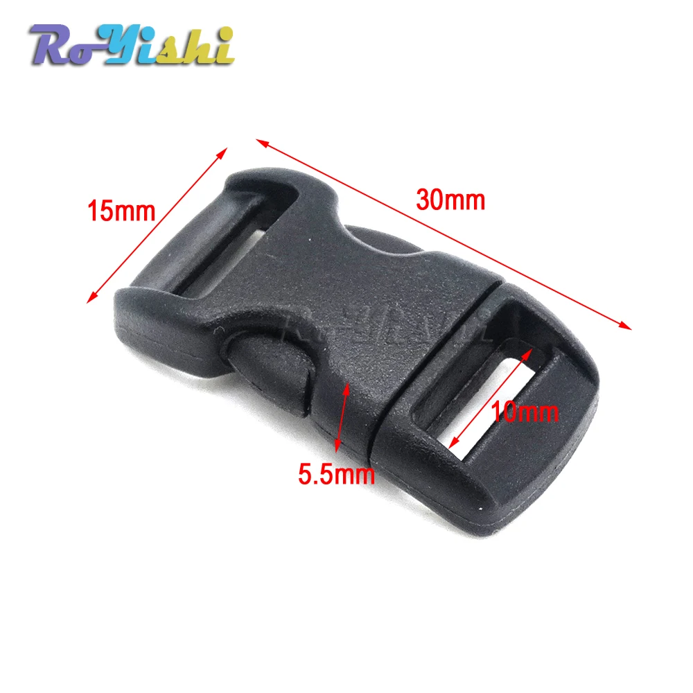 

10pcs/pack 3/8 " (10mm)mini black plastic buckle side release button snap button bracelets