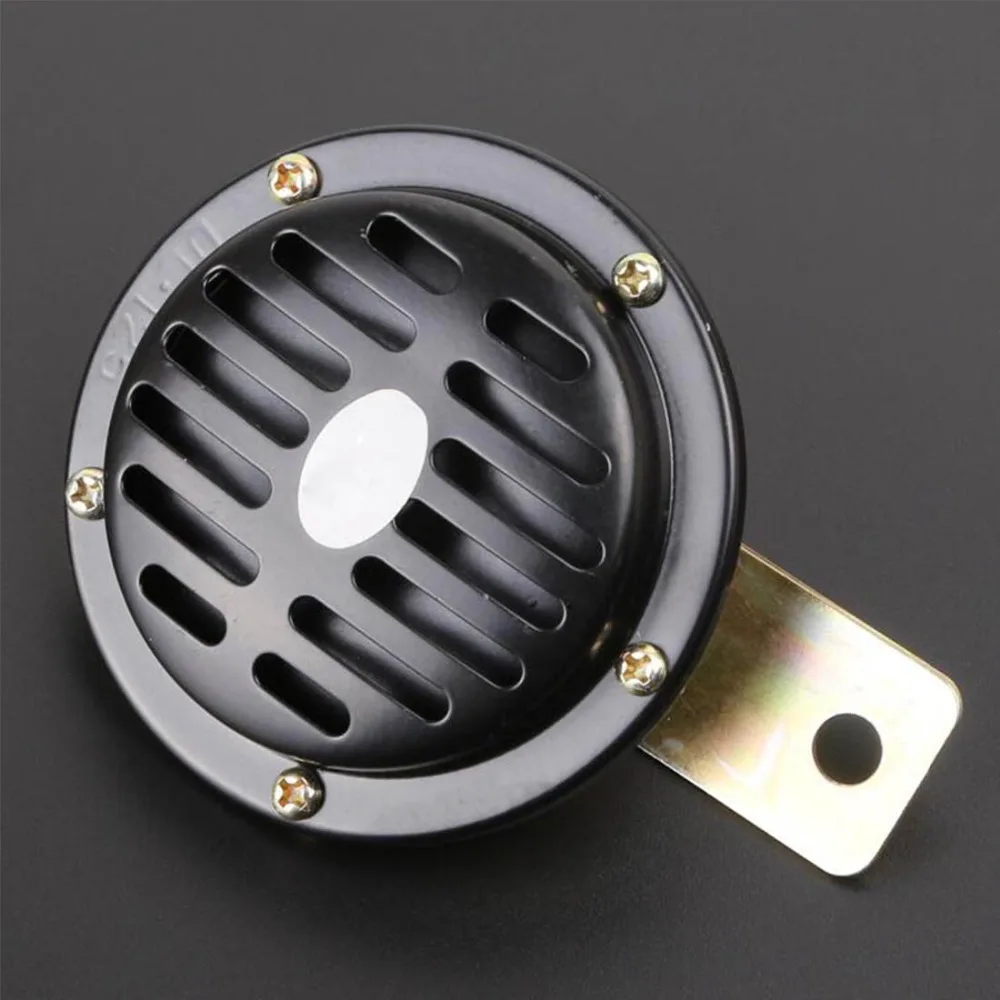 1PC 12V/24V 105dB Small Waterproof Car Trolley Electric Horn Disc Type