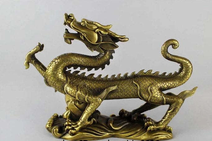 Cina Tembaga Kuningan Folk Mitos Allah Binatang Zodiak Feng Shui Keberuntungan Patung Naga Statue Statue Dragonstatues Gods Aliexpress