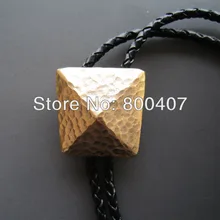 Розничная, винтажный позолоченный геометрический узор, Галстук боло, BOLOTIE-010AG напрямую с фабрики