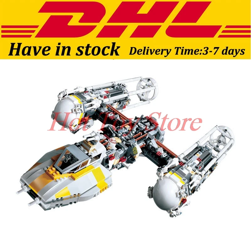 

MOC LEPIN 05040 1473Pcs Star Wars Y-wing Attack Starfighter Model Building Kit Minifigure Blocks Bricks Compatible Toys 10134