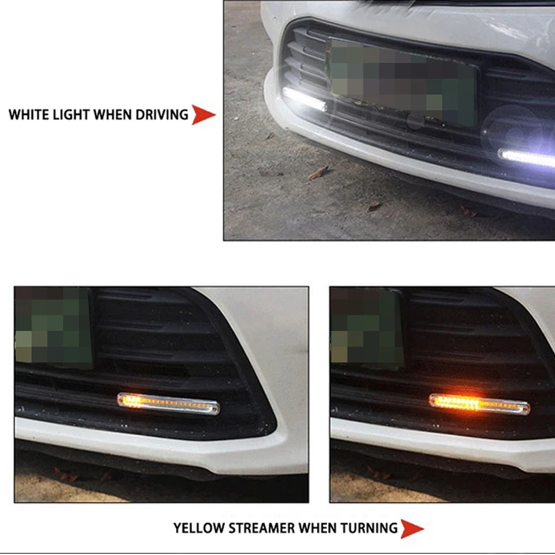 HLXG 2 шт. Led DRL дневные ходовые огни Поворотная сигнальная лампа противотуманная