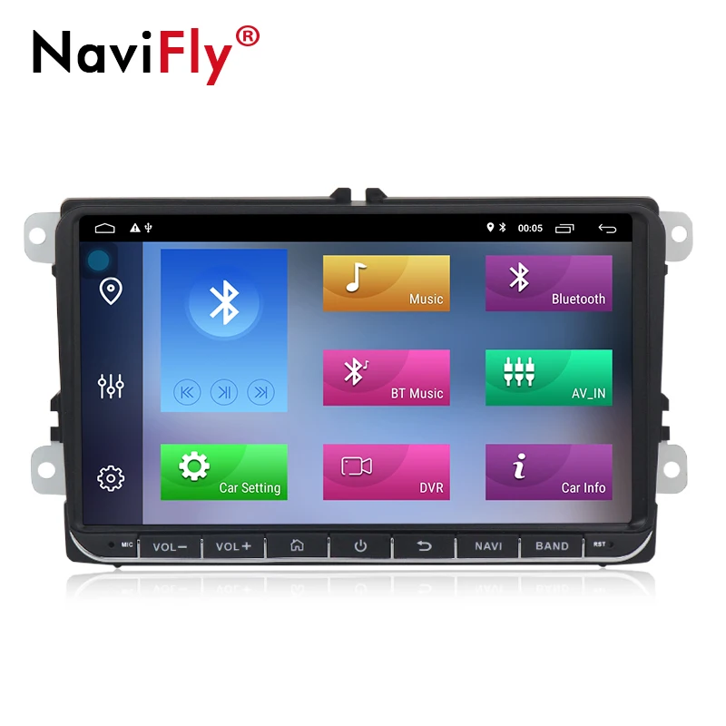 Navifly Android9.1 RDS 32G rom 9 ''Автомобильный gps obd2 с аксессуаром для Volkswagen SKODA GOLF 5 Golf 6 POLO PASSAT B5 B6 TIGUAN