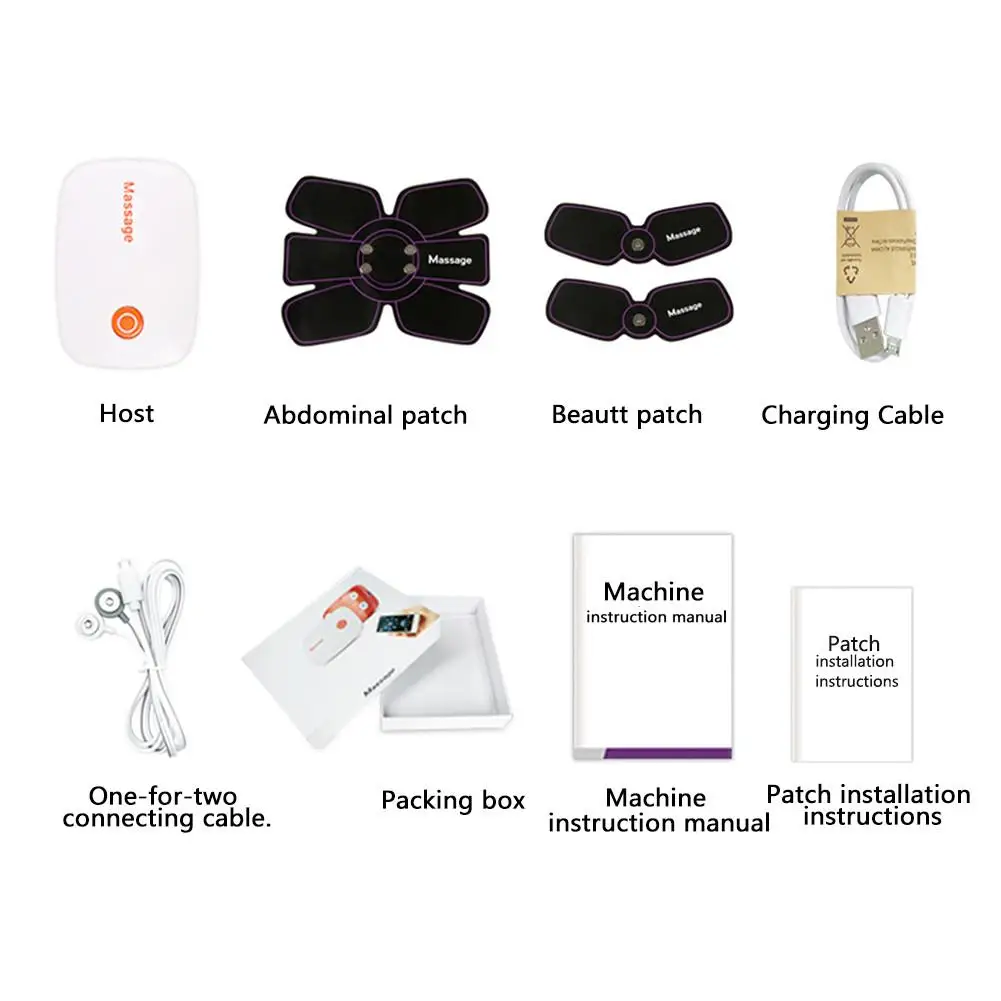 EMS Mobile Phone APP Smart Abdominal Apparatus Fitness Muscle Patch Training Electric Belly Leg Arm Exercise Workout Equipment