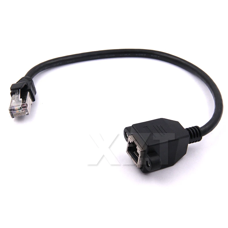 

1pcs new 8Pin RJ45 Ethernet LAN Network with Screws Lock Panel Mount Extension Cable M/F Adapter high speen 1.5m 1m 0.3m 0.5m