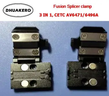 

free shipping AB155 CETC AV6471/6496A Splicing Optical Fusion Splicer machine rubble-insulated,naked fiber,pigtail 3 in 1 clamp