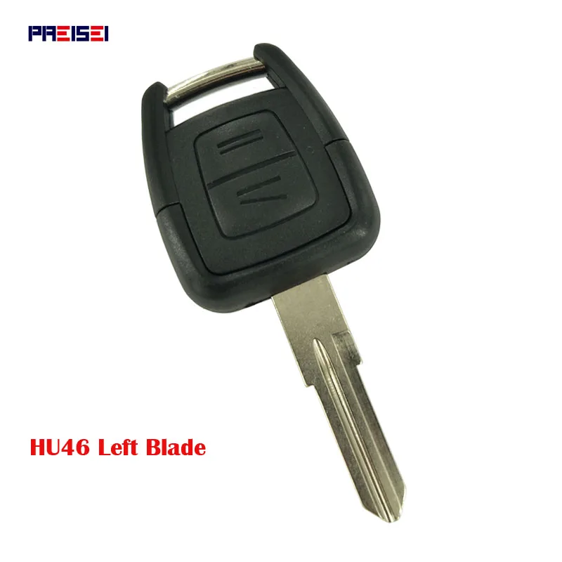 Preisei 2 Замена кнопки дистанционного ключа автомобиля чехол оболочка Fob для Vauxhall Opel Vectra Astra Zafira HU46 левым лезвием