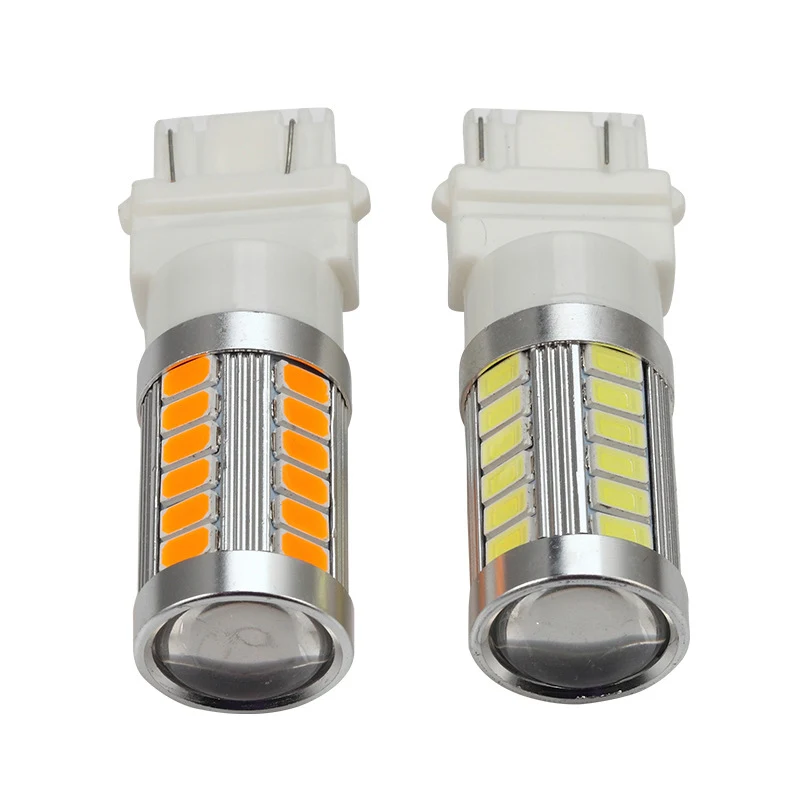 1X T25 3157 светодиодная сигнальная лампа P27W P27/7W Led 3156 для автоматического сигнала