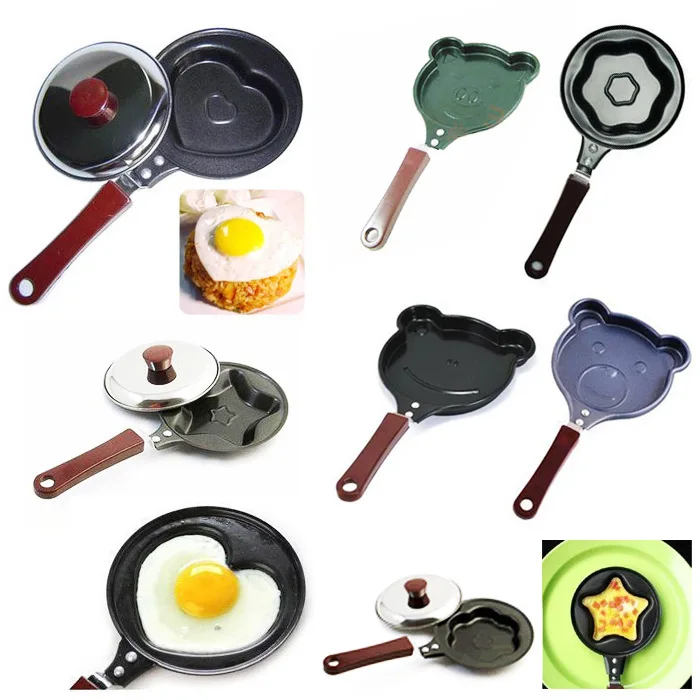 Corgy Mini Egg Frying Pan Handheld Kitchen Non-Stick Omelette Pancake Molds Tool Grill Pans 