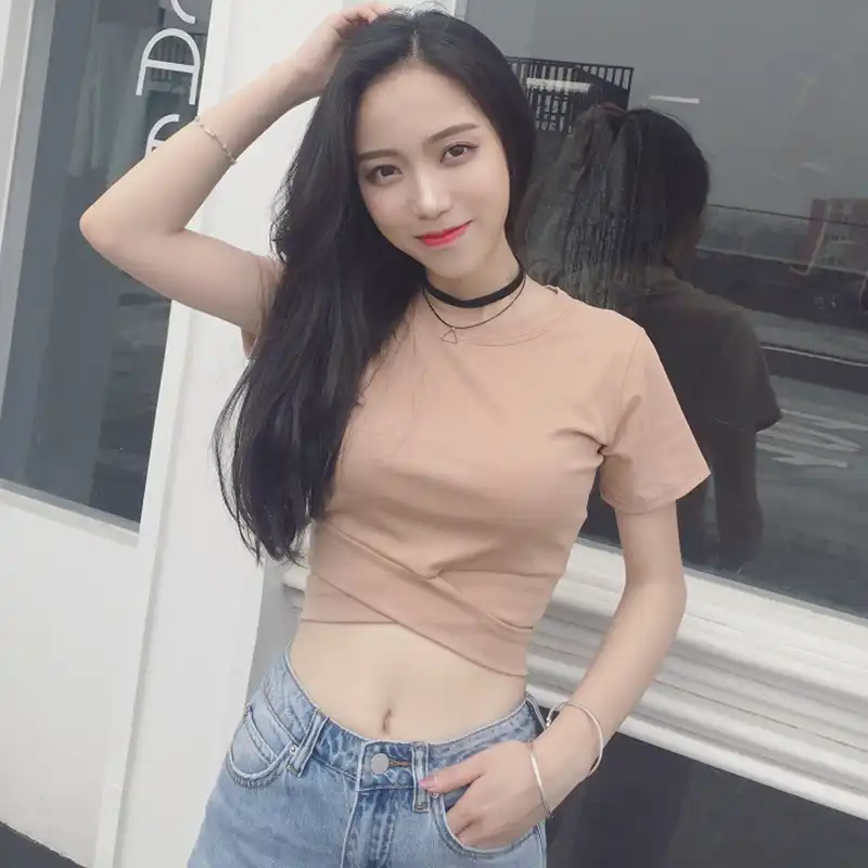 Yougeman 2020 Women Fashion Tee Shirt Summer Clothing Korean