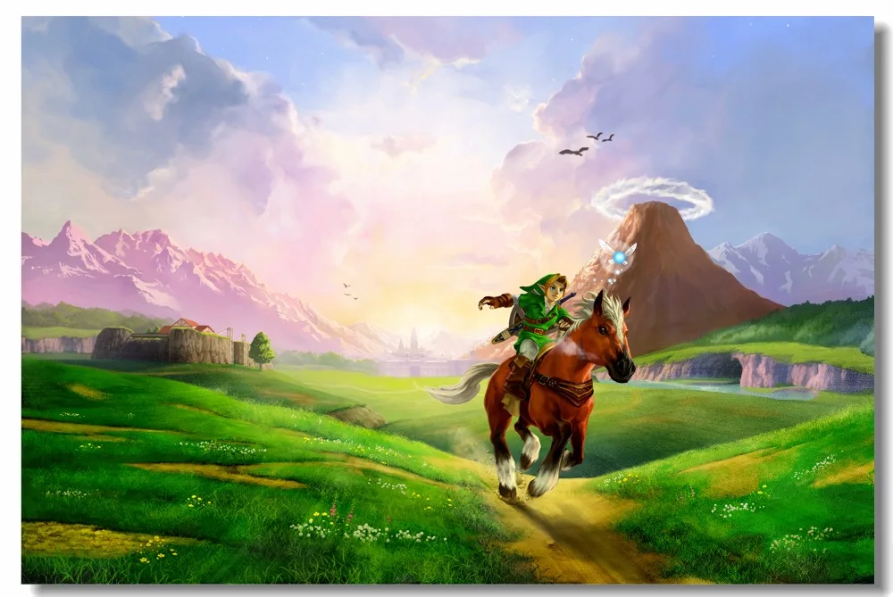 Custom Canvas Wall Mural Zelda Game Poster Legend Of Zelda Breath Of