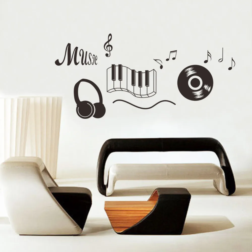 Music Sticker headphones Theme Music Bedroom Decor Dancing Music Note Removable Wall Sticker Adesivo De Parede Rooms Decor Music Sticker headphones Theme Music Bedroom Decor Dancing Music Note Removable Wall Sticker Adesivo De Parede Rooms Decor