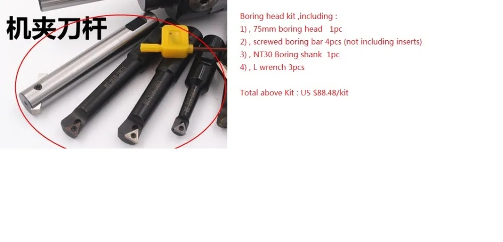 

75mm boring head kit
