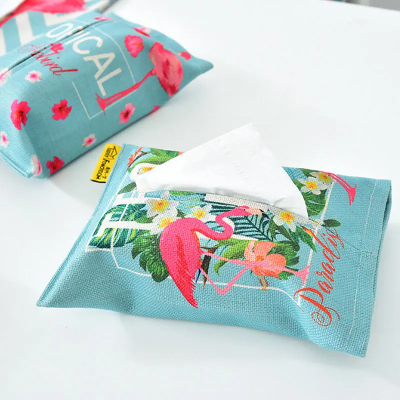 

Cotton Linen Tissue Box For Car Room Desktop Cover Holder Cover Organizer Paper Napkin Home Decor Container Tissue Boxes