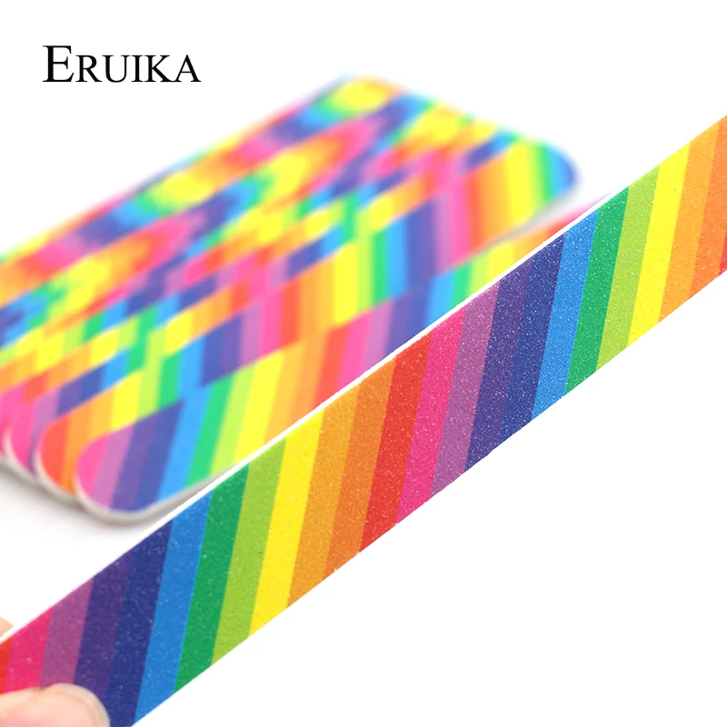 Радужные пилочки для дизайна ногтей ERUIKA 5 шт. шлифовальный буфер блок удаления