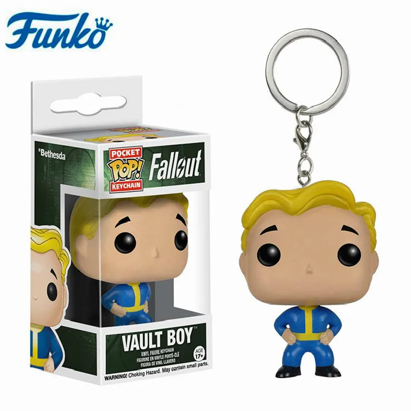 Funko POP аниме Fallout тема Pocket POP power Armor хранилище брелок для мальчика фигурка игрушки коллекция брелок детский подарок на день рождения - Цвет: Vault Boy