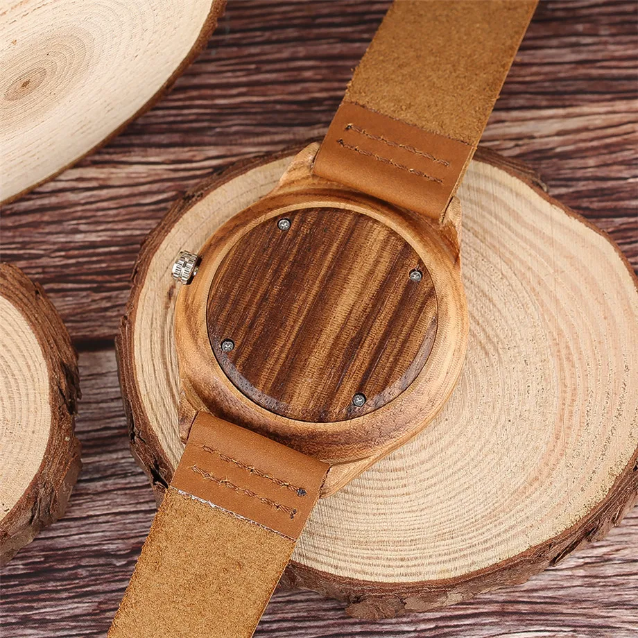 men quartz wooden watch