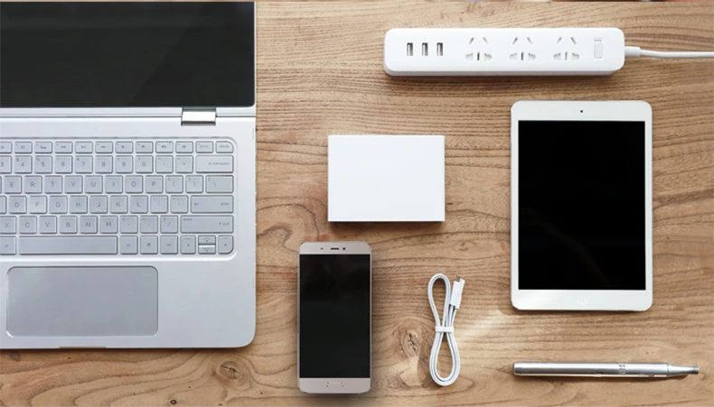Xiaomi charging station multi-port 5 USB socket adapter QC2.0 fast charging cable charger charging power 65w notebook  (5)