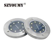 SZYOUMY Новое поступление 8LED Солнечный Мощность под землей свет Похоронен лампа Открытый Путь сад настил для 10 шт. DHL