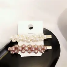 Новые корейские модные женские туфли металлические шпильки имитация жемчуга красочные бусины заколки ручной работы для обувь девочек волос