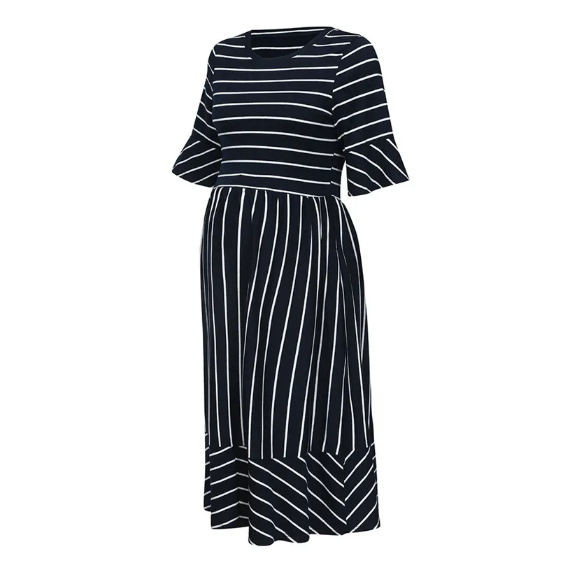 Maternity clothes 2019 summer new Casual Women Maternity Dresses Mother Summer Vestidos Nursing Pregnants Dress (2)
