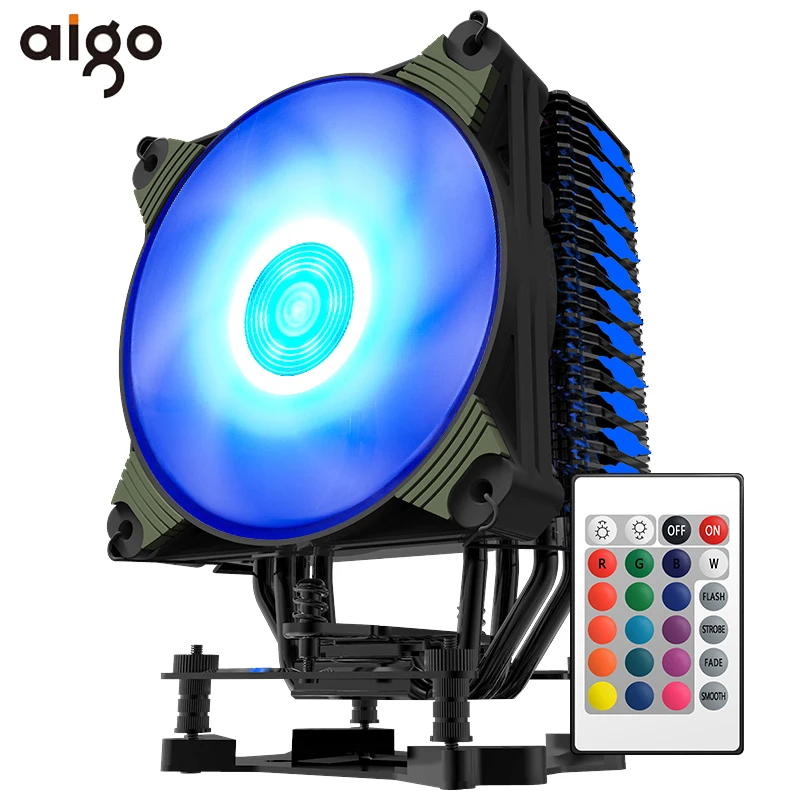 

Aigo ICY K4 CPU Cooler 4 Heatpipes PWM RGB 120mm fan Radiator for AMD Intel 2011/1151/1155/1156/775 CPU Cooling 120mm CPU fan