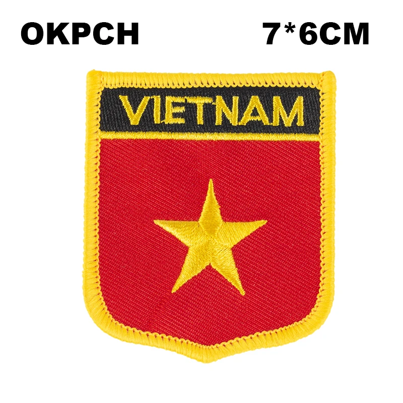 

Vietnam Flag embroidery patches iron on transfer patches set sewing applications for clothes in Home&Garden PT0212-S