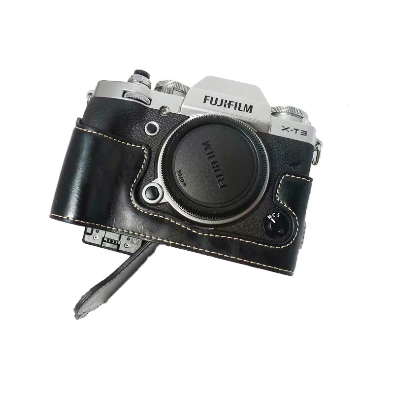 Профессиональный чехол для камеры из искусственной кожи Fujifilm XT3 FUJI X T3 Нижняя