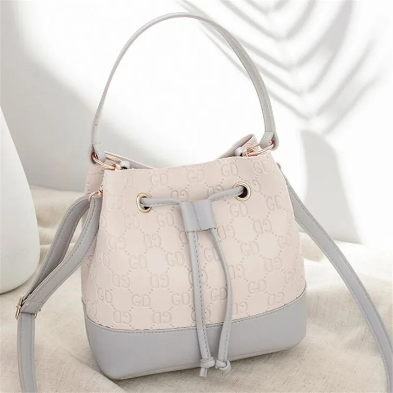 

2019 New Bucket Bag Ladies Fashion Tide Handbag Shoulder Bag Contrast Versatile Messenger Bag Bolso Mujer Storage Organizer