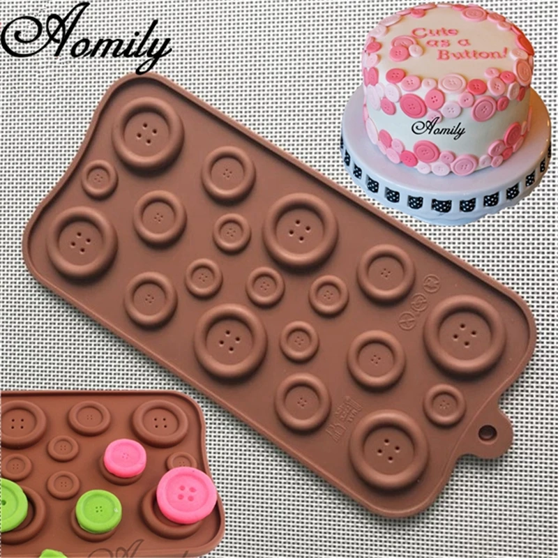 

Aomily 3D Button Shaped Silicone Mold DIY Fondant Mold Baking Tool Chocolate Cookies Pastry Candy Jelly Kitchen Mould Tool