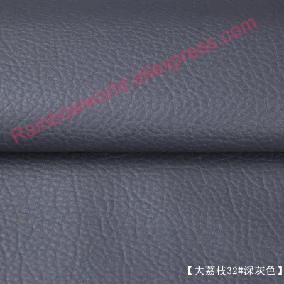 

32# deep gray High Quality Giant Pebble PU Leather fabric like leechee for DIY sofa table shoe bag bed material (50*69cm/piece)