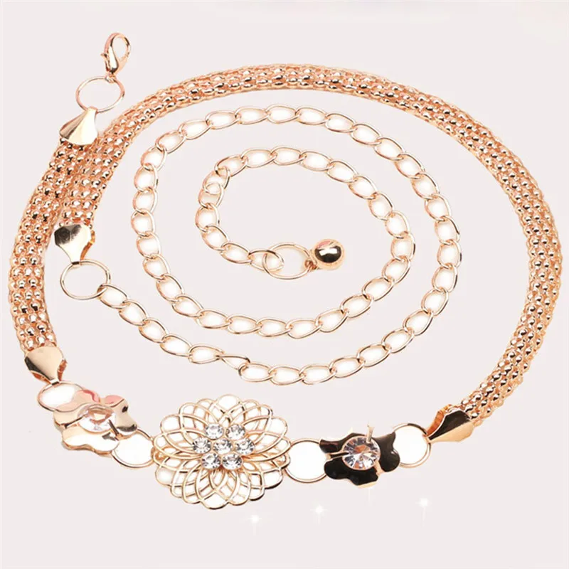 2019 new arrival Women's Lady Fashion Metal Chain Style Belt Body Chain For dress and shirt belts for women 40FE0210