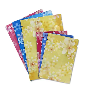 

500pcs 6x9cm Top open Plating Aluminum Foil Bag Food Storage Packaging Heat Seal Bags 8x12cm Flat Pocket Foil Cosmetic Pouch