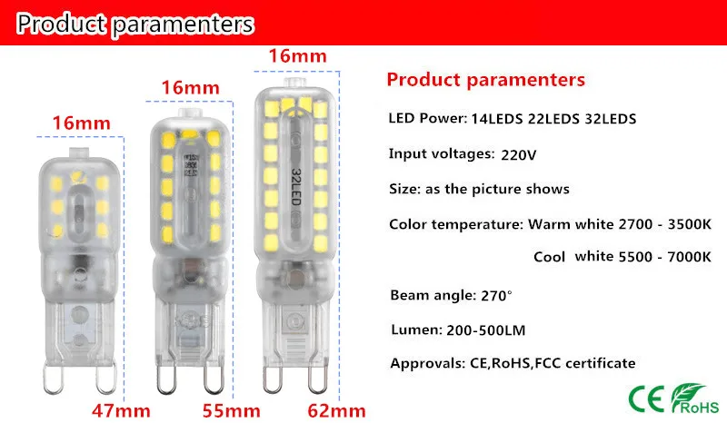 10 шт. мини G9 светодиодный светильник 220 V 230 V 240 V 14/22/32 светодиодный s светодиодный лампы SMD2835 Кукуруза лампы Люстра светильник придает тунике особый шарм