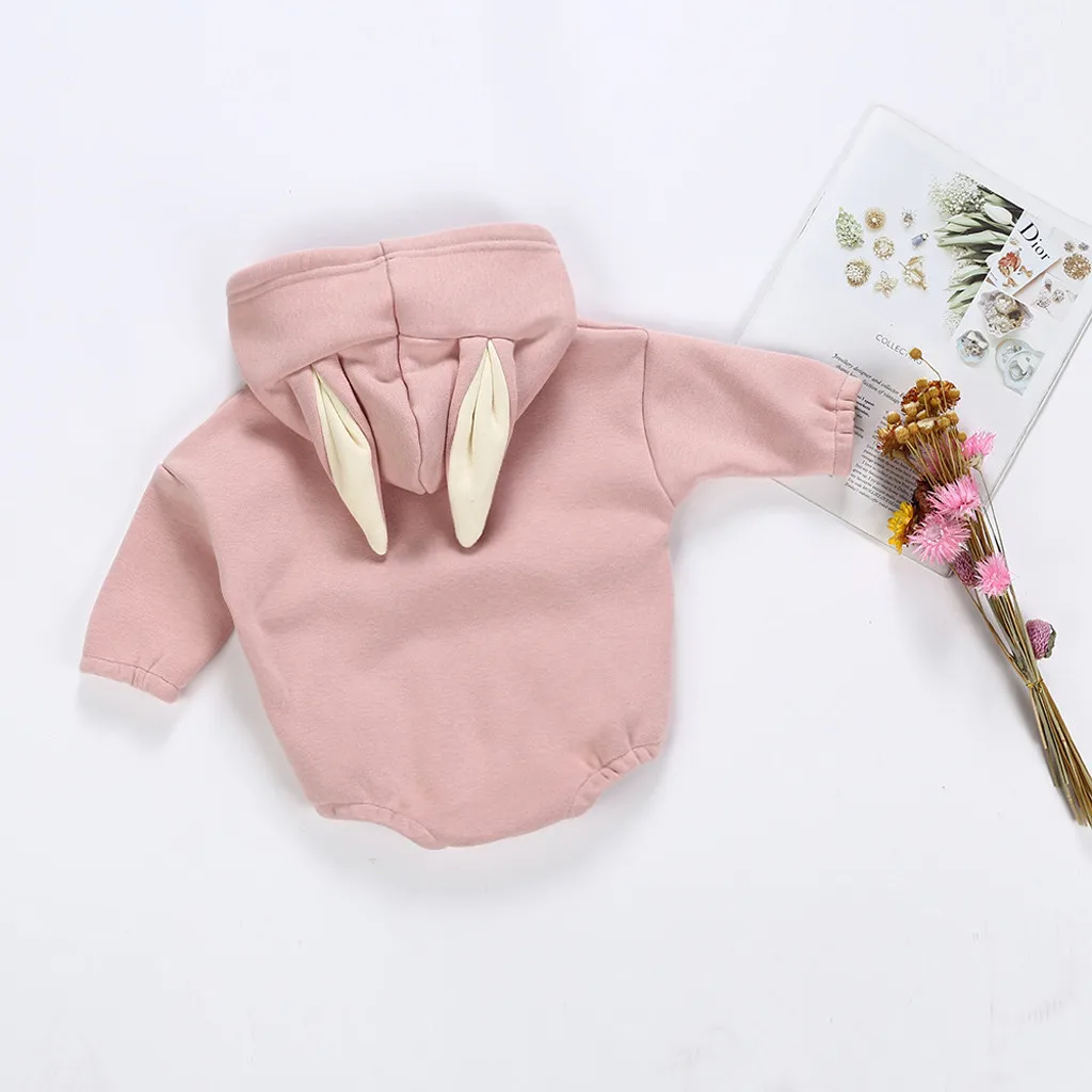 Todder Kid Baby Girl Boy Rabbit Style Letter Sweatshirt Tops Romper Pullover Bodysuit Winter