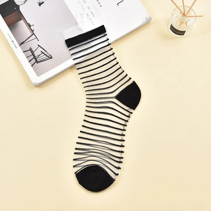 5 пар женских сетчатых носков эластичные ультратонкие прозрачные короткие носки - Цвет: 6