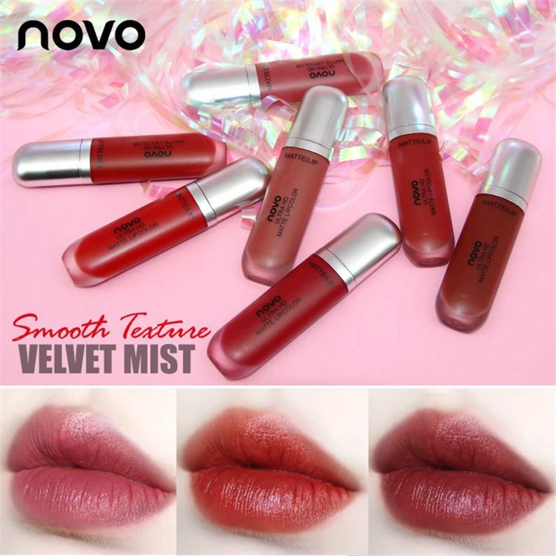 

Velvet Mist Lip Gloss Long Lasting Waterproof Matte Lipgloss Makeup Liquid Lipstick 8 Colors Lip Pigment Tint Batom Cosmetics