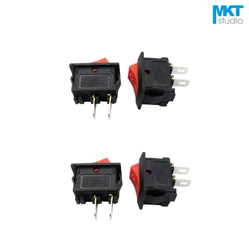 

10Pcs Red 10*15mm 2 Pins 2 Positions SPST 1P1T Miniature Electrical Boat Rocker Switch