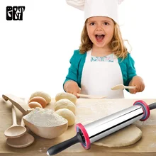 GT нержавеющая сталь антипригарная скалка для помадки для торта полый для выпечки грубая глина ролик для пасты для пиццы Инструменты для выпечки аксессуары