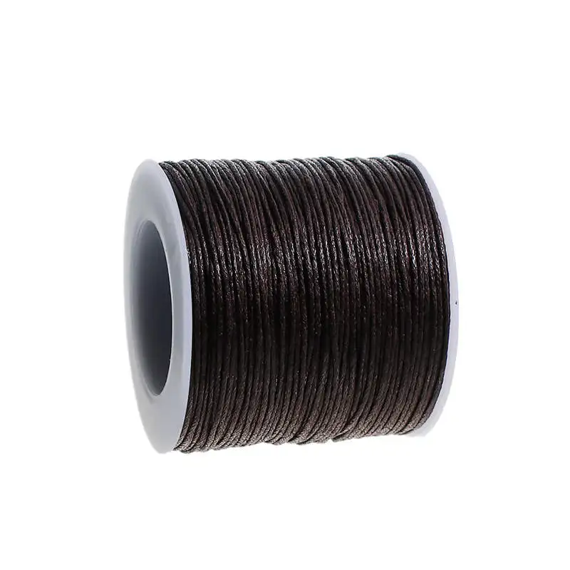 

Home Craft DIY Tools Dark Coffee Cotton Jewelry Thread Cord Hand Knitting Home Textile Sewing 1mm, 1Roll (Approx 90 Meters/Roll)
