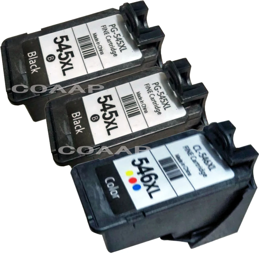 

3pack Canon PG545 CL546 compatible ink cartridge for Pixma MG2580 MG2950 MX495 Printers PG-545 CL-546 XL